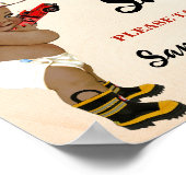 Baby's zijn zoet Neem een brandweerman douche Poster (Hoek)