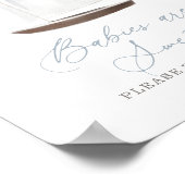 Baby's zijn zoet Neem een neusachtig Baby shower Poster (Hoek)