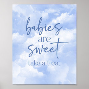 Baby's zijn zoet Neem een traktatie Baby shower te Poster
