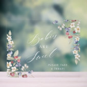 Baby's zijn zoet Neem een traktatie bessen & bloem Acryl Bord (Neutraal)