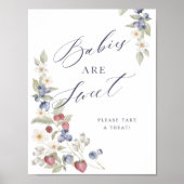 Baby's zijn zoet Neem een traktatie bessen & bloem Poster (Voorkant)