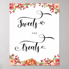 Baby's zijn zoet Neem een traktatie Herfst pompoen Poster