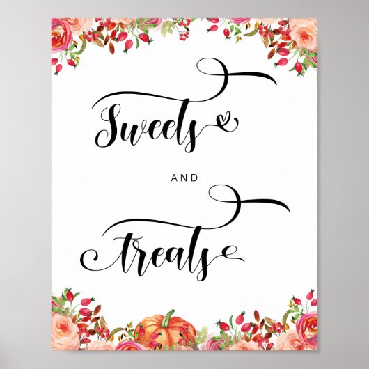 Baby's zijn zoet Neem een traktatie Herfst pompoen Poster (Voorkant)