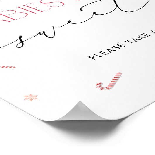 Baby's zijn zoet Neem een traktatie Santa Baby Ker Poster (Hoek)