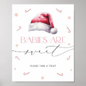 Baby's zijn zoet Neem een traktatie Santa Baby Ker Poster (Voorkant)