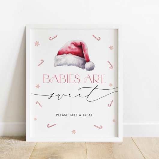 Baby's zijn zoet Neem een traktatie Santa Baby Ker Poster