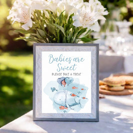 Baby's zijn zoet Neem een traktatie walvis Baby sh Poster