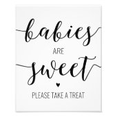 Baby's zijn zoet Neem een Treat Baby shower Teken Foto Afdruk (Voorkant)