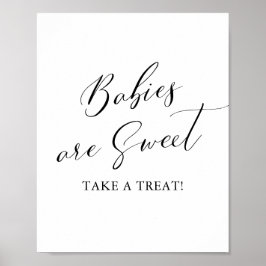 Baby's zijn zoet Neem een Treat Baby shower Teken Poster