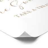 Baby's zijn zoet Neem een Treat Baby shower Teken Poster (Hoek)