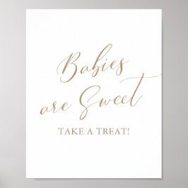 Baby's zijn zoet Neem een Treat Baby shower Teken Poster