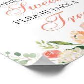 Baby's zijn zoet Neem een Treat Floral-teken Poster (Hoek)