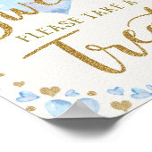 Baby's zijn zoet Neem een Treat roze zilveren hart Poster (Hoek)