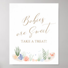 Baby's zijn zoet onder de Baby shower van het Zee Poster