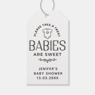Baby's zijn zoete Baby shower jongen Cadeaulabel