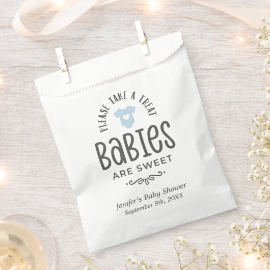 Baby's zijn zoete Baby showers, peutertas Bedankzakje (Geknipt)