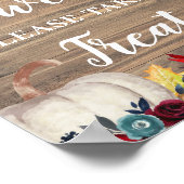 Baby's zijn zoete bijtende pompoen Thanksgiving Poster (Hoek)