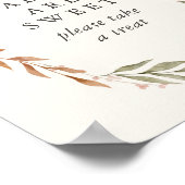 Baby's zijn zoete elegante Herfst met Baby shower Poster (Hoek)