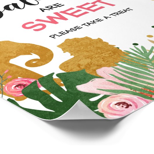 Baby's zijn zoete gebarentzoo Oerwoud Favors Treat Poster (Hoek)