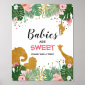 Baby's zijn zoete gebarentzoo Oerwoud Favors Treat Poster (Voorkant)