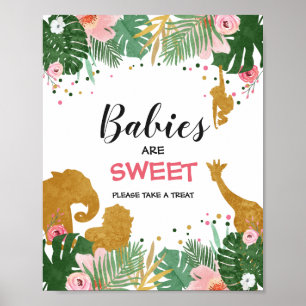 Baby's zijn zoete gebarentzoo Oerwoud Favors Treat Poster