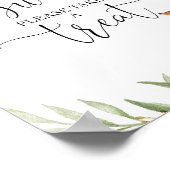 Baby's zijn zoete roze gouden herten baby shower poster (Hoek)