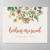 Baby's zijn zoete wilde bloem teken poster (Voorkant)