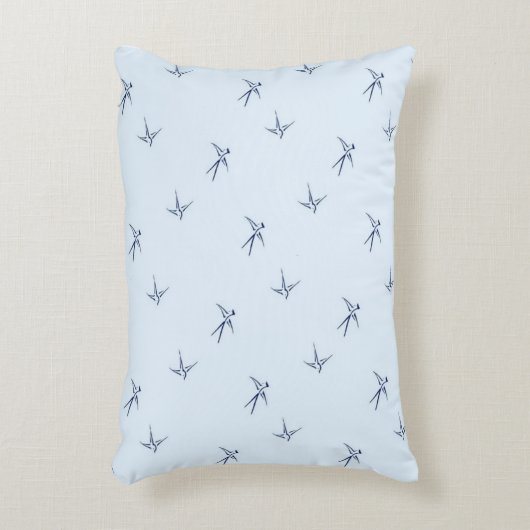 Baby's: Zwaluwen/Blauw (AP.SW.B.) - Accent Kussen (Voorkant(Verticaal))