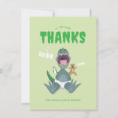 Babysaurus T-rex Groen Bedankkaart (Voorkant)