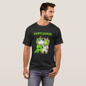 Babysaurus vader met Baby zoon of dochter T-shirt (Voorkant volledig)