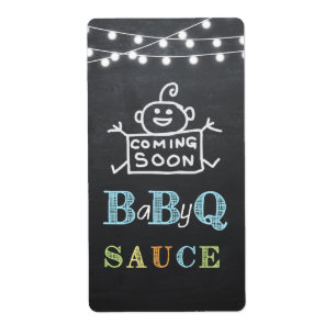 babysaus / bbq baby shower sticker