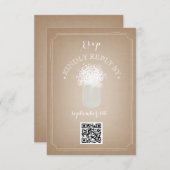 Babyschaatsen Geïnspireerde Mason Jar QR-code RSVP Kaartje (Voorkant / Achterkant)