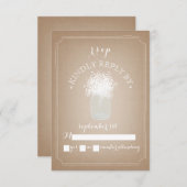 Babyschaatsen geïnspireerde Mason Jar RSVP (Voorkant / Achterkant)