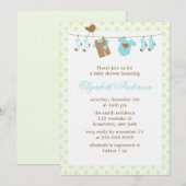 Babyschoenen met een kast kaart (Voorkant / Achterkant)