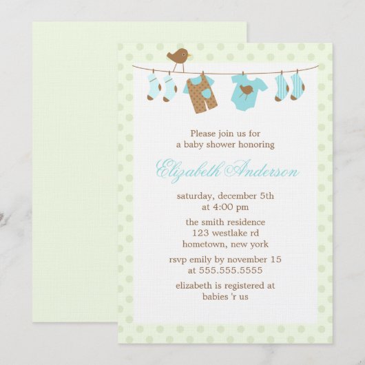 Babyschoenen met een kast kaart (Voorkant / Achterkant)