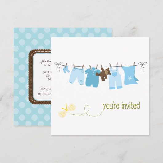 Babyschoenen met een kast kaart (Voorkant / Achterkant)