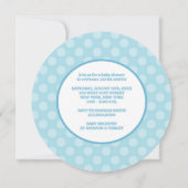 Babyschoenen met een waslijn {Blauw} Kaart (Achterkant)