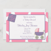 babysh Je bent uitgenodigd voor een Baby shower. Kaart (Voorkant)