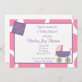 babysh Je bent uitgenodigd voor een Baby shower. Kaart (Voorkant / Achterkant)