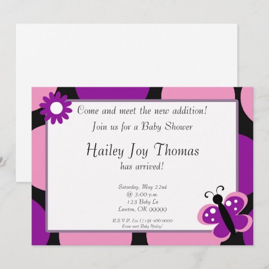 babysh, kom en ontmoet de nieuwe toevoeging... kaart (Voorkant / Achterkant)