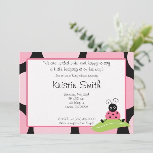 babyshow We zijn draaiend roze en blij om te zegge Kaart (Staand voorkant)