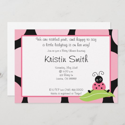 babyshow We zijn draaiend roze en blij om te zegge Kaart (Voorkant / Achterkant)