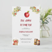 babyshower appel uitnodiging (Staand voorkant)