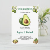 babyshower avocado uitnodiging (Staand voorkant)