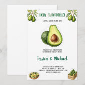babyshower avocado uitnodiging (Voorkant / Achterkant)