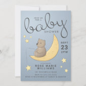 BABYSHOWER | Babybeer Maan & Sterren Kaart (Voorkant)