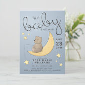 BABYSHOWER | Babybeer Maan & Sterren Kaart (Staand voorkant)