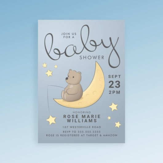 BABYSHOWER | Babybeer Maan & Sterren Kaart