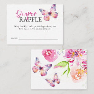 Babyshower Behuizing Kaarten Luier Raffle Vlinder