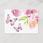 Babyshower Behuizing Kaarten Luier Raffle Vlinder (Achterkant)